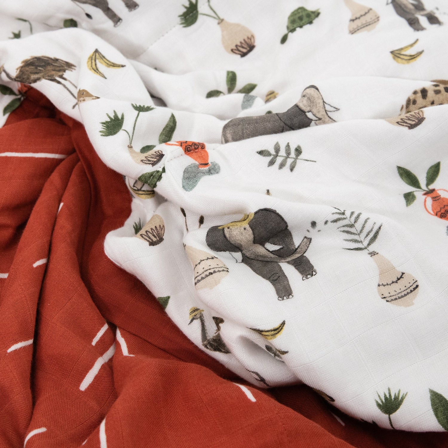 Deluxe Muslin Quilted Throw - Safari Social Little Unicorn