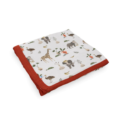 Deluxe Muslin Quilted Throw - Safari Social Little Unicorn - enjoykidsus