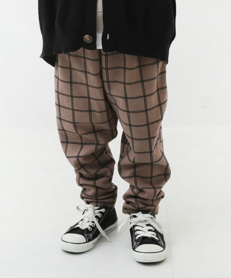 Devirock RICH WARM fleece lining Sarouel pants - Mocha Check other brands