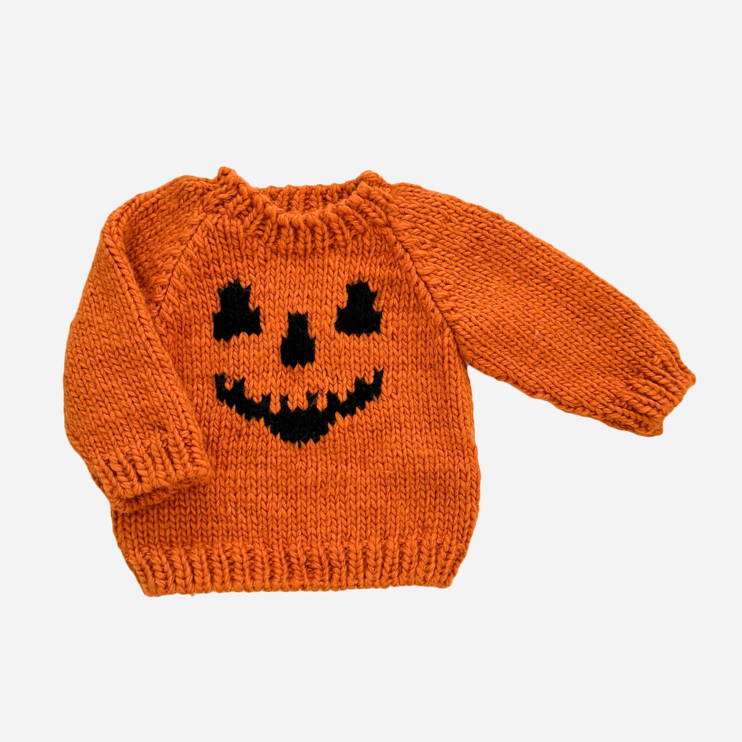 The Blueberry Hill - Jack-o-lantern Sweater, Orange Baby Kid Halloween Pumpkin: M; 2-3Y