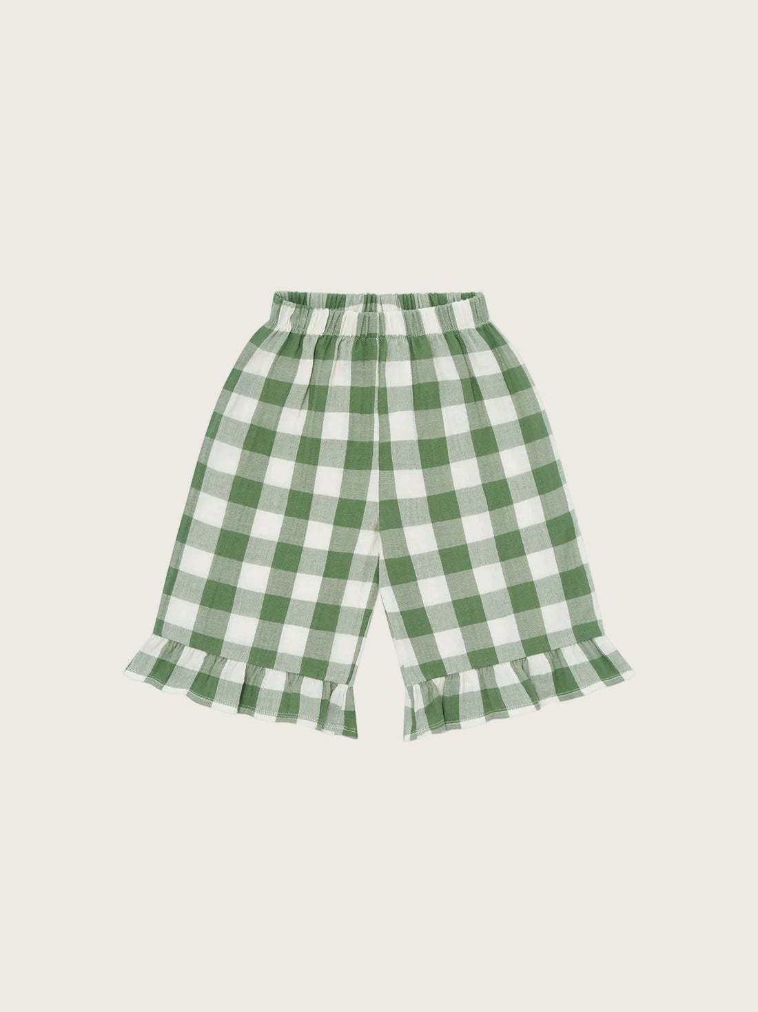Dill Gingham Frill Culottes Organic Zoo
