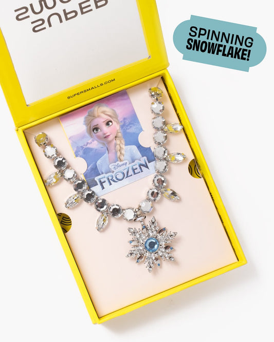 Disney Frozen Elsa Spinning Snowflake Necklace Super Smalls - enjoykidsus