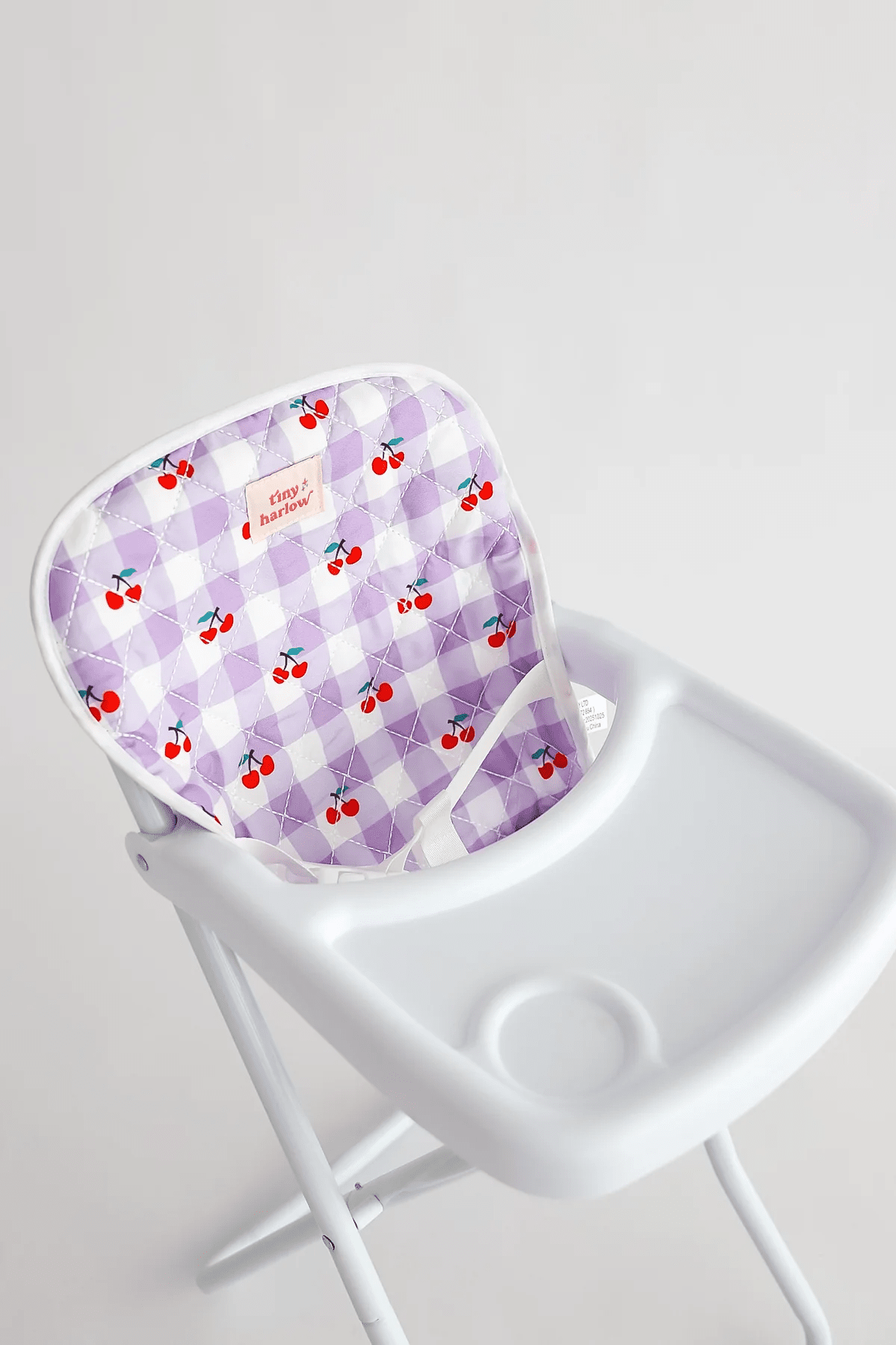 Doll High Chair - Cherry Gingham - Tiny Harlow Shine on me Distribution