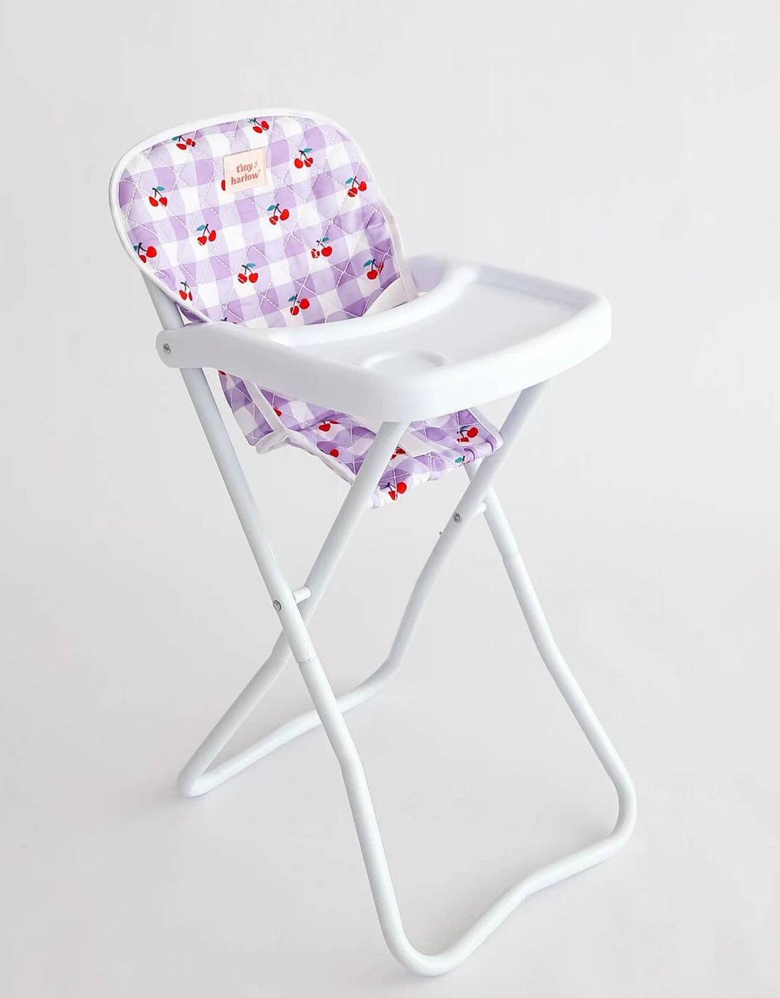 Doll High Chair - Cherry Gingham - Tiny Harlow Shine on me Distribution