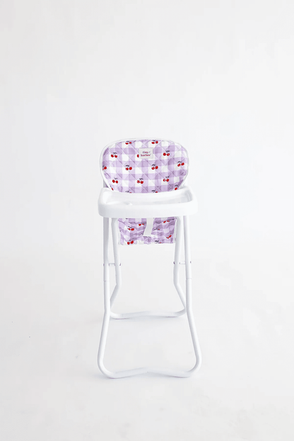 Doll High Chair - Cherry Gingham - Tiny Harlow Shine on me Distribution