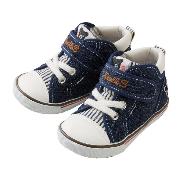 Double B Denim Sneakers - indigo Blue MIKI HOUSE