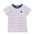 Double_B Striped Short - Sleeved T-Shirt (Lavender/Grey) MIKI HOUSE