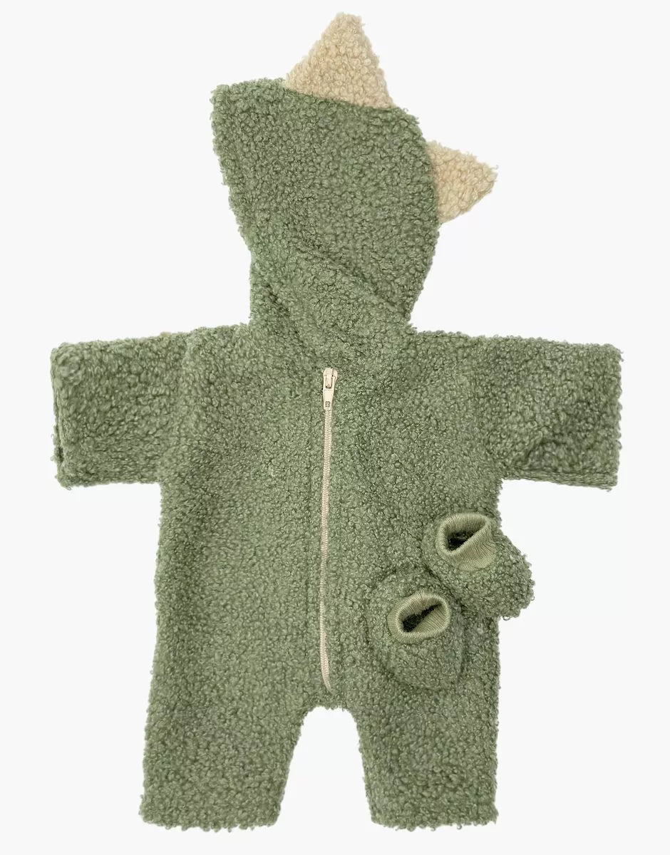 Minikane Little Costumes Dino Jumpsuit &amp; Booties – Khaki Green