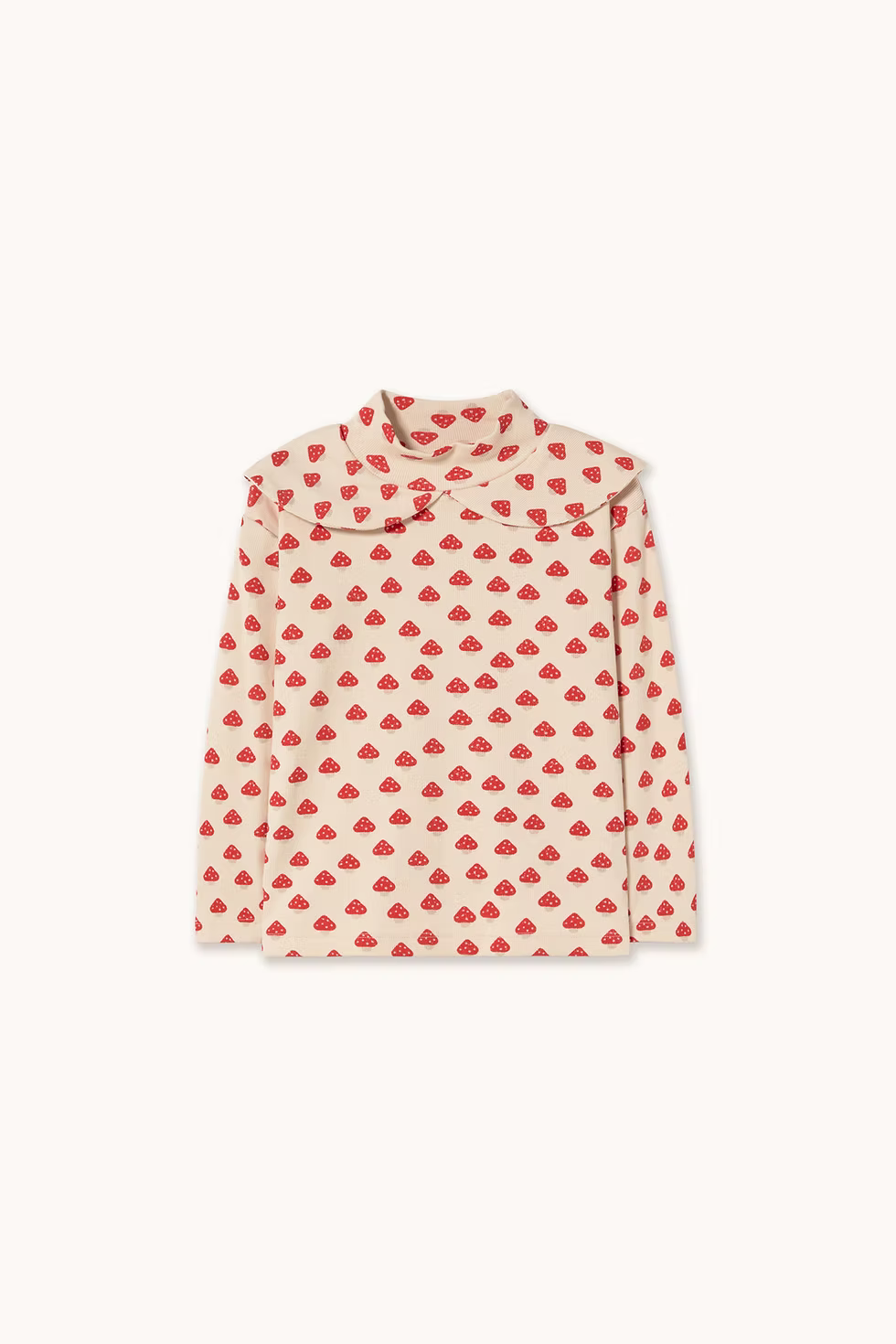 Tinycottons Mini Mushrooms Mockneck Top - Ivory
