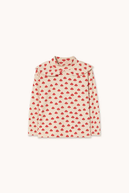 Tinycottons Mini Mushrooms Mockneck Top - Ivory