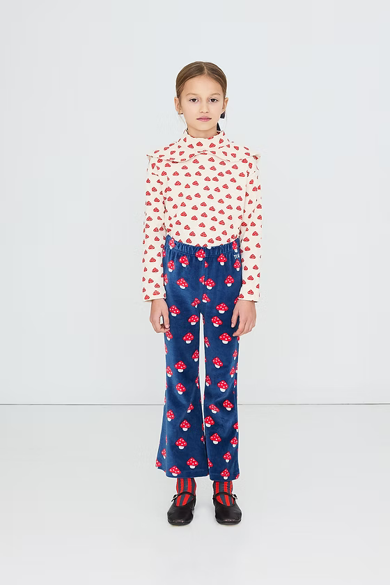 Tinycottons Mini Mushrooms Mockneck Top - Ivory