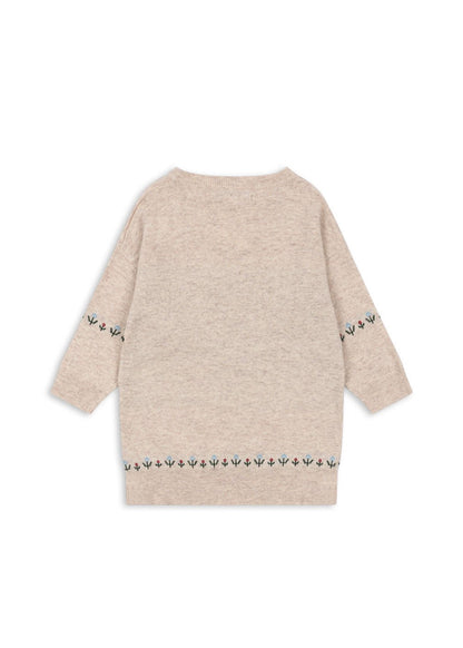 ELI KNIT DRESS - OFF WHITE MELANGE Konges Sløjd - enjoykidsus