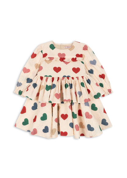 ELIN FRILL DRESS GOTS - BON COEUR COLORE FRAPPE Konges Sløjd - enjoykidsus