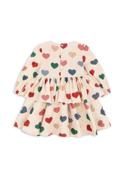 ELIN FRILL DRESS GOTS - BON COEUR COLORE FRAPPE Konges Sløjd - enjoykidsus