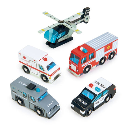 Emergency Vehicles Tender Leaf Toys - enjoykidsus