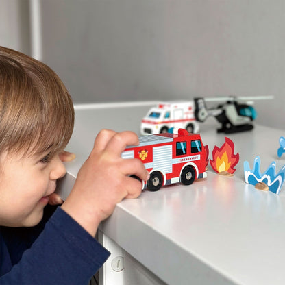 Emergency Vehicles Tender Leaf Toys - enjoykidsus