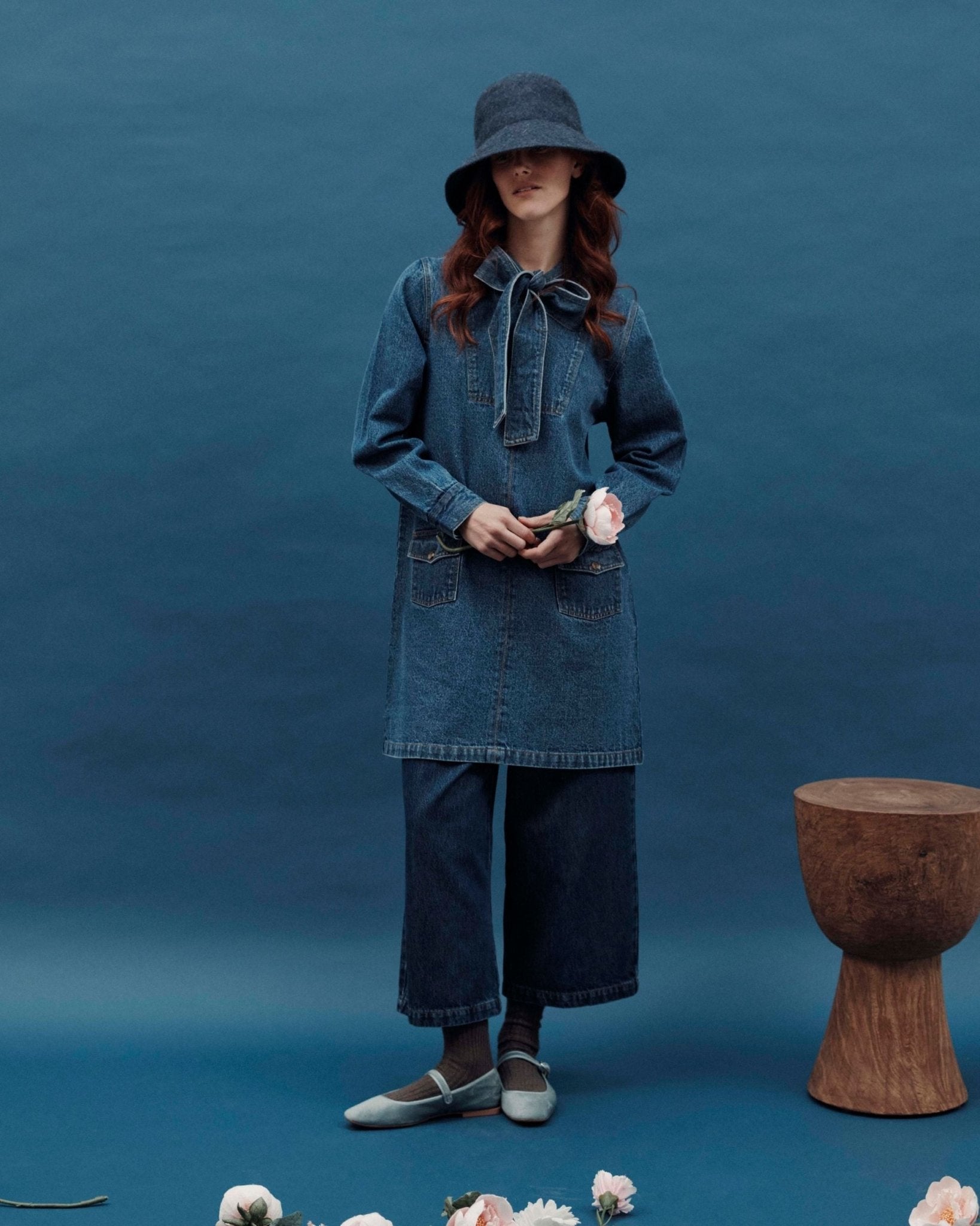 Emile et Ida 7/8 Denim Pants – Blue Emile et ida