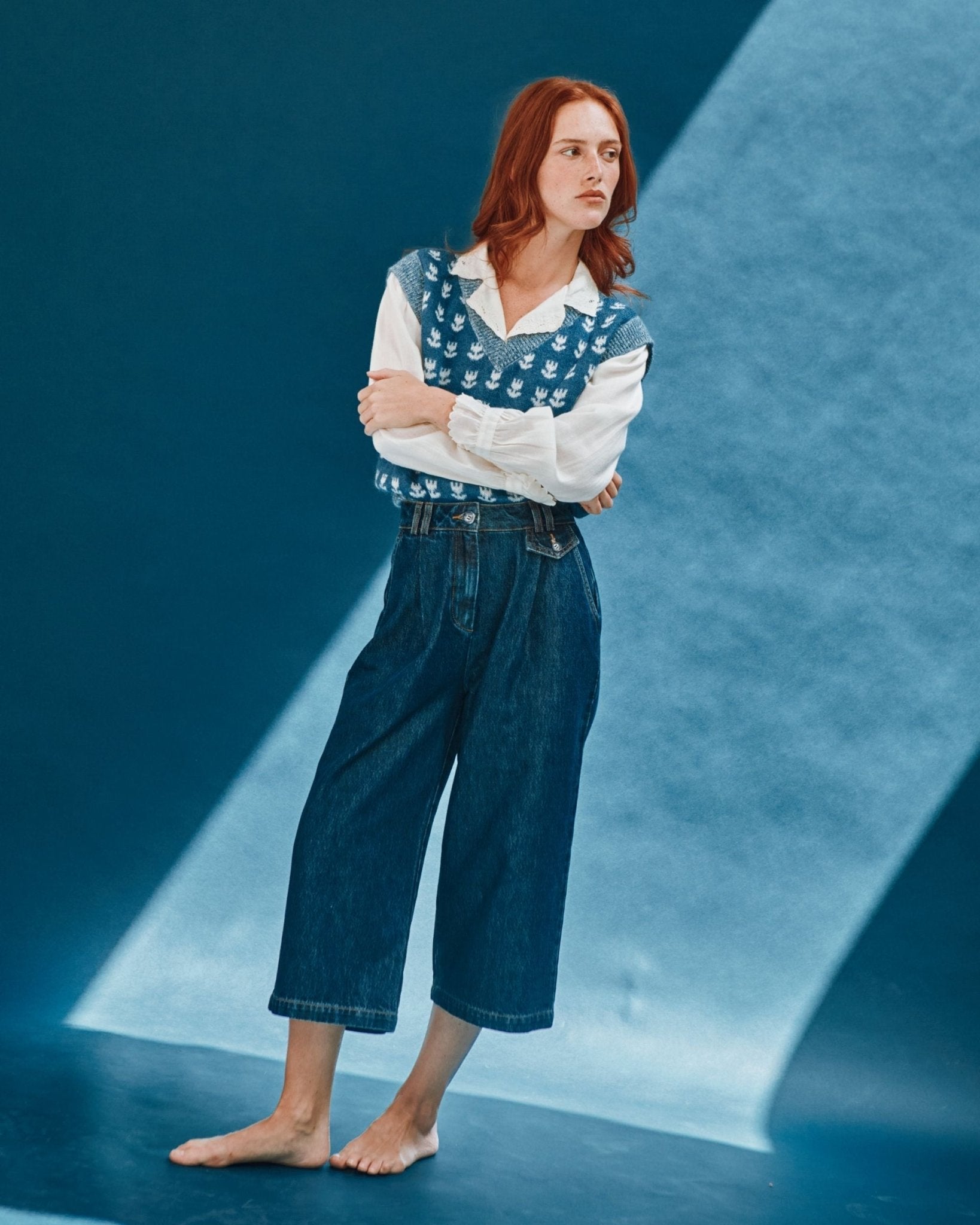 Emile et Ida 7/8 Denim Pants – Blue Emile et ida