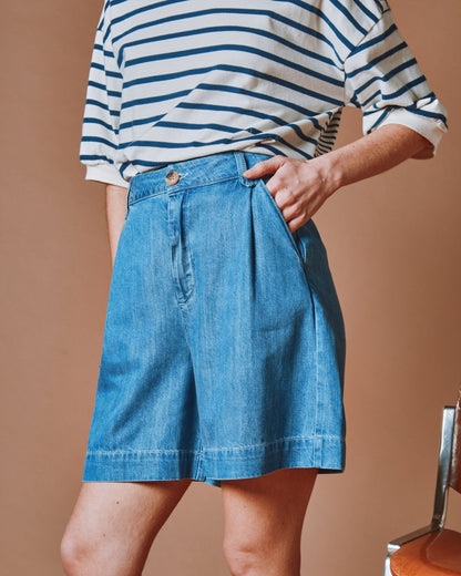 Emile et Ida Bermuda - Denim bleach Emile et Ida
