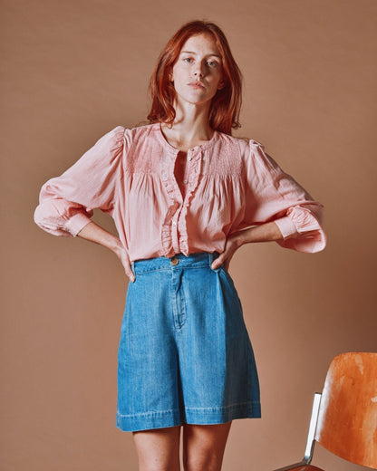 Emile et Ida Bermuda - Denim bleach Emile et Ida