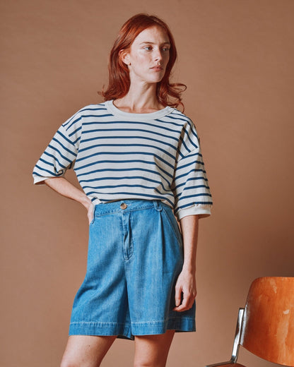 Emile et Ida Bermuda - Denim bleach Emile et Ida