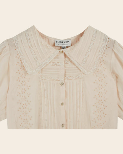 Emile et Ida Blouse - Brodé dentelle crème Emile et Ida