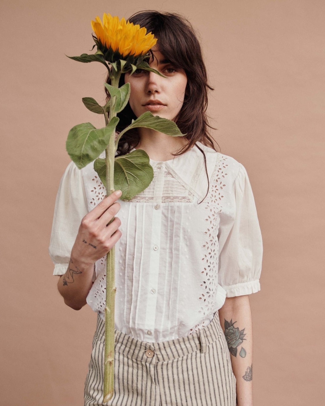 Emile et Ida Blouse - Brodé dentelle crème Emile et Ida