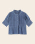Emile et Ida Blouse - Broderie anglaise chambray bleu Emile et Ida
