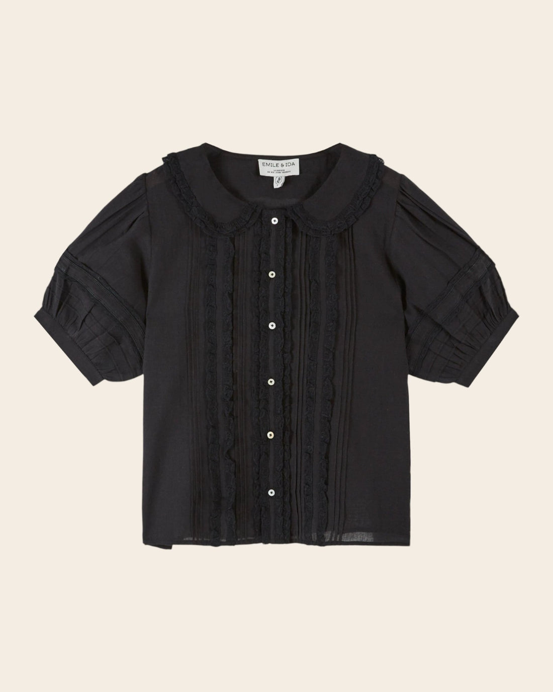 Emile et Ida Blouse - Vintage dentelle noir Emile et Ida