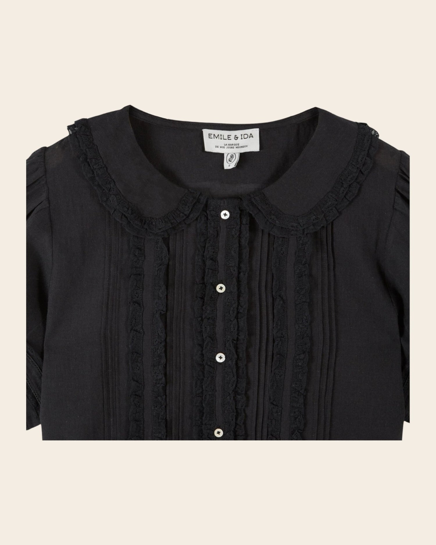 Emile et Ida Blouse - Vintage dentelle noir Emile et Ida