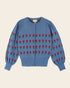 Emile et Ida Blue Floral Jacquard Cardigan Inarbel Sa
