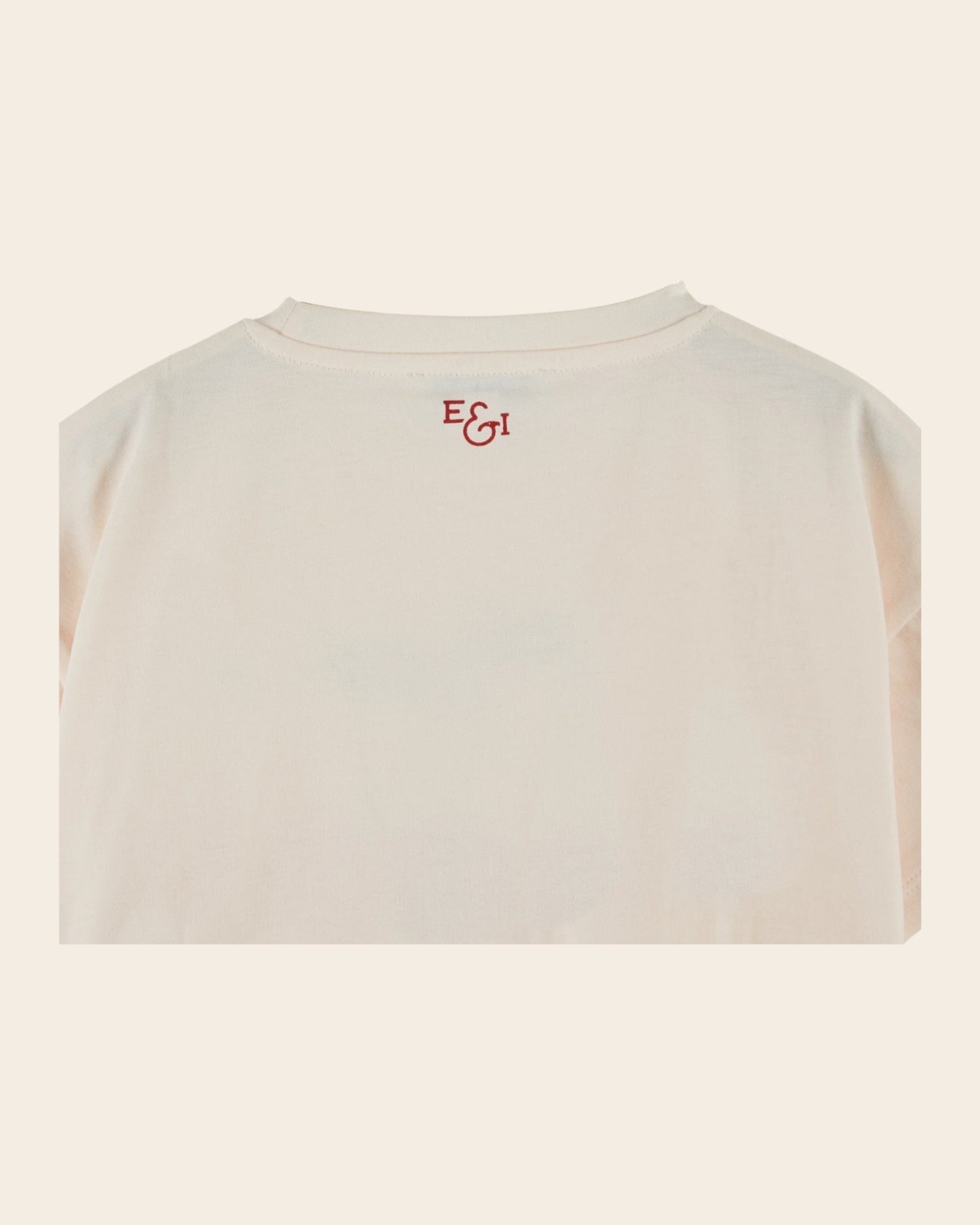 Emile et Ida Cherry Print Cream T-Shirt – Organic Cotton Girls Tee Emile et ida