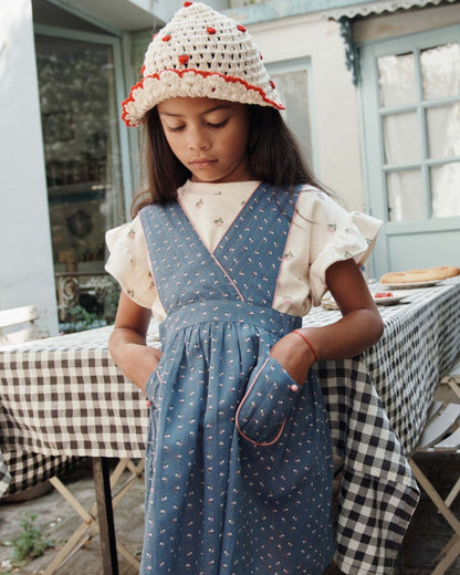 Emile et Ida Cherry Print Terry T-Shirt – Organic Cotton Girls Top Emile et ida