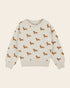 Emile et Ida Cream Organic Cotton Dachshund Print Sweatshirt Emile et ida