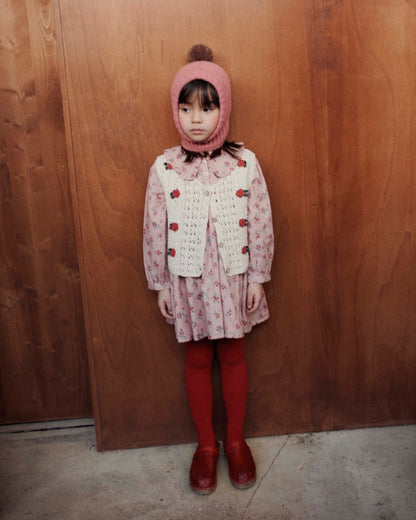 Emile et Ida Ecru Crochet Sleeveless Cardigan Emile et ida