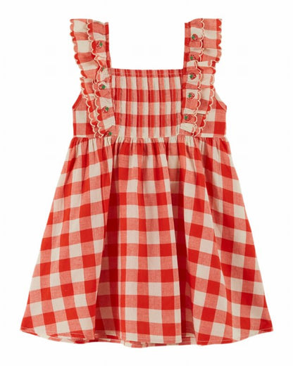 Emile et Ida Embroidered Gingham Dress – Vichy Rouge Emile et Ida