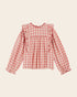 Emile et Ida Gingham Ruffled Blouse – Pink & Ecru Cotton Top for Baby & Girl Emile et ida