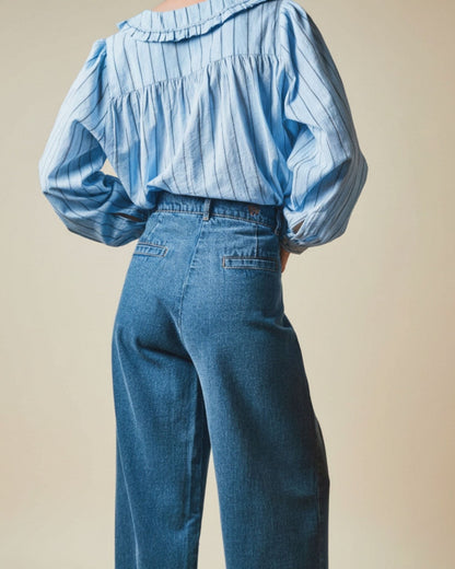 Emile et Ida Jean - Crop denim bleu Emile et Ida