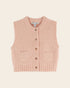 Emile et Ida Pastel Pink Sleeveless Cardigan