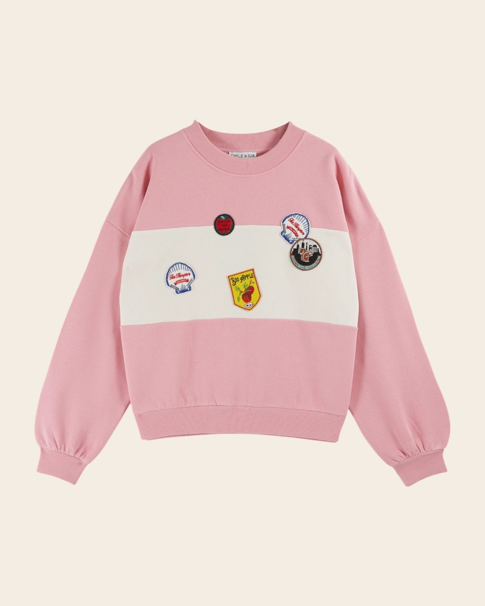 Emile et Ida Pink Badge Sweatshirt Emile et ida