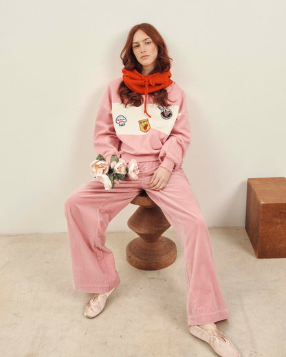 Emile et Ida Pink Badge Sweatshirt Emile et ida