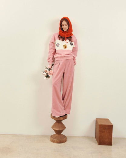 Emile et Ida Pink Badge Sweatshirt Emile et ida