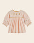 Emile et Ida Pink Embroidered Floral Blouse – Girls Cotton Top Emile et ida