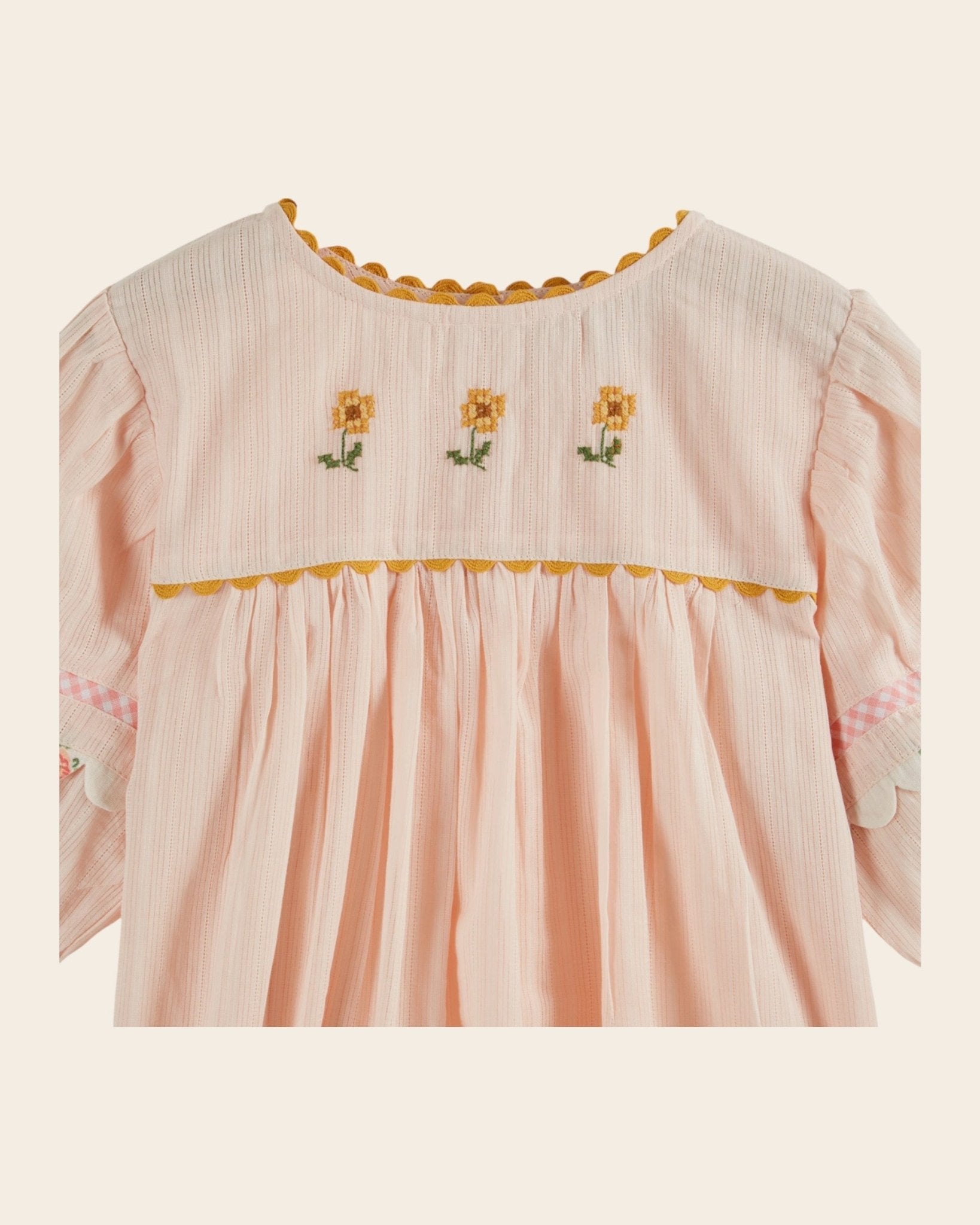Emile et Ida Pink Embroidered Floral Blouse – Girls Cotton Top Emile et ida