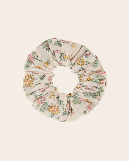 Emile et Ida Pink Floral Cotton Hair Scrunchie Inarbel Sa