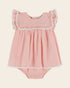 Emile et Ida Pink Gingham Baby Romper Dress Emile et ida