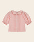 Emile et Ida Pink Gingham Embroidered Girls Blouse Emile et ida