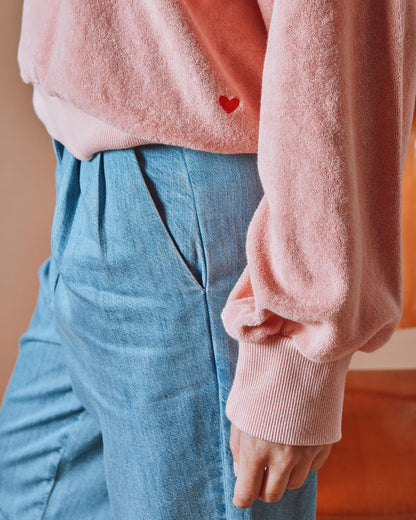 Emile et Ida Pink Terry Sweatshirt – Oversized Fit Inarbel Sa