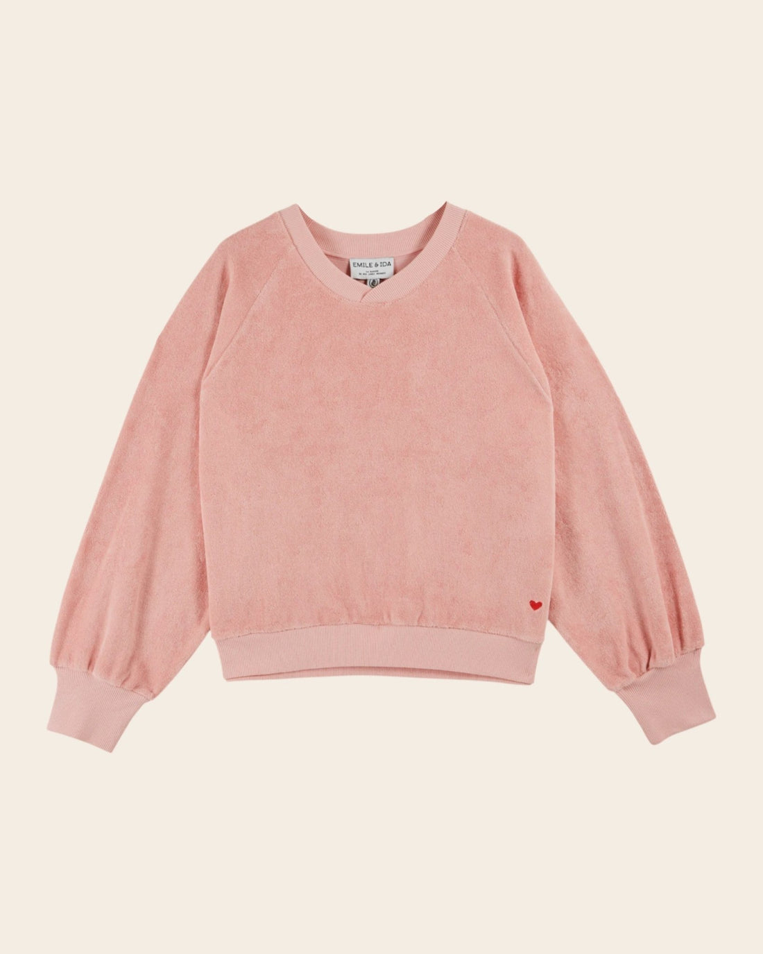 Emile et Ida Pink Terry Sweatshirt – Oversized Fit Inarbel Sa