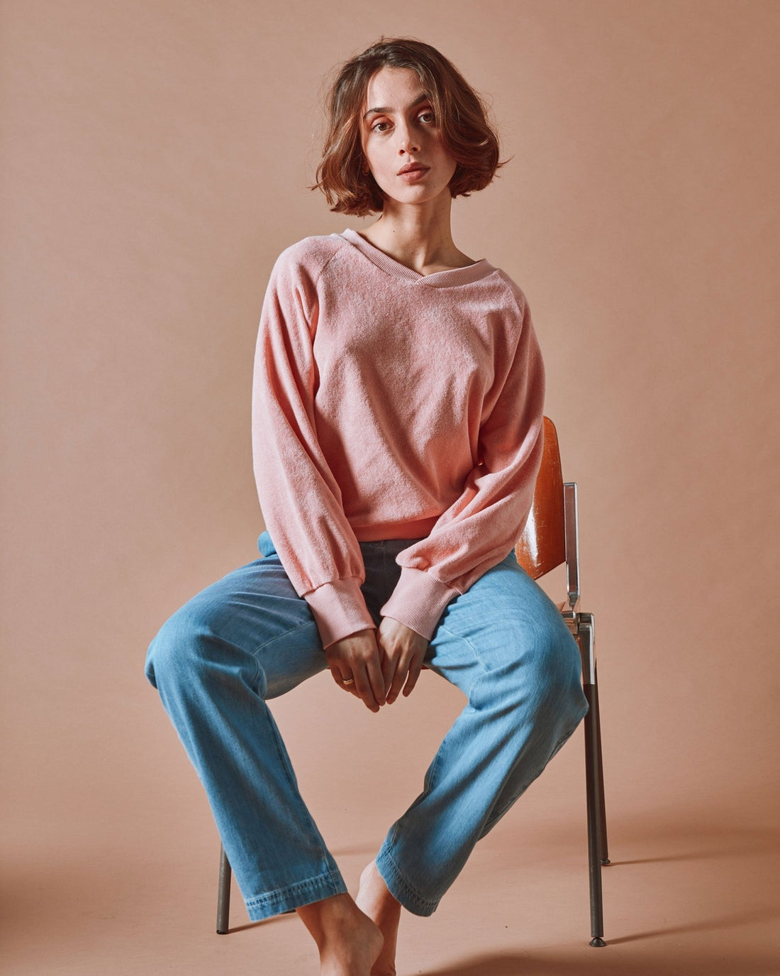 Emile et Ida Pink Terry Sweatshirt – Oversized Fit Inarbel Sa